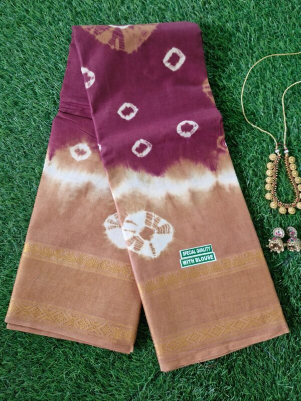 Bandhini Saree with Border - Image 3