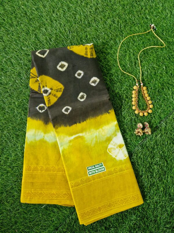 Bandhini Saree with Border - Image 4