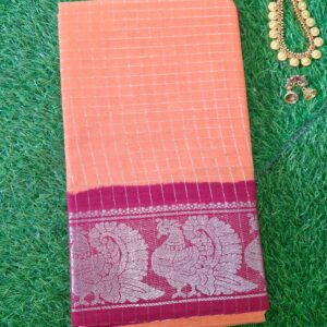 Silver Zari Check