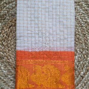 GOLD CHECKS-WHITE+ORANGE