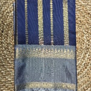 STRIPE WARM SILK- NAVY BLUE